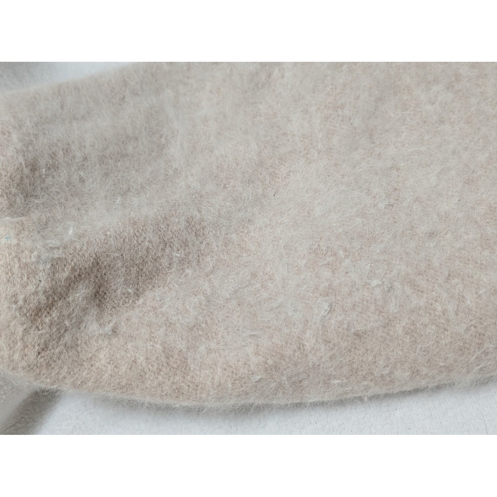 Vtg Venesha Angora Sweater Cardigan Large Pale Pink Fuzzy Pearl Beaded Preppy - Picture 6 of 15